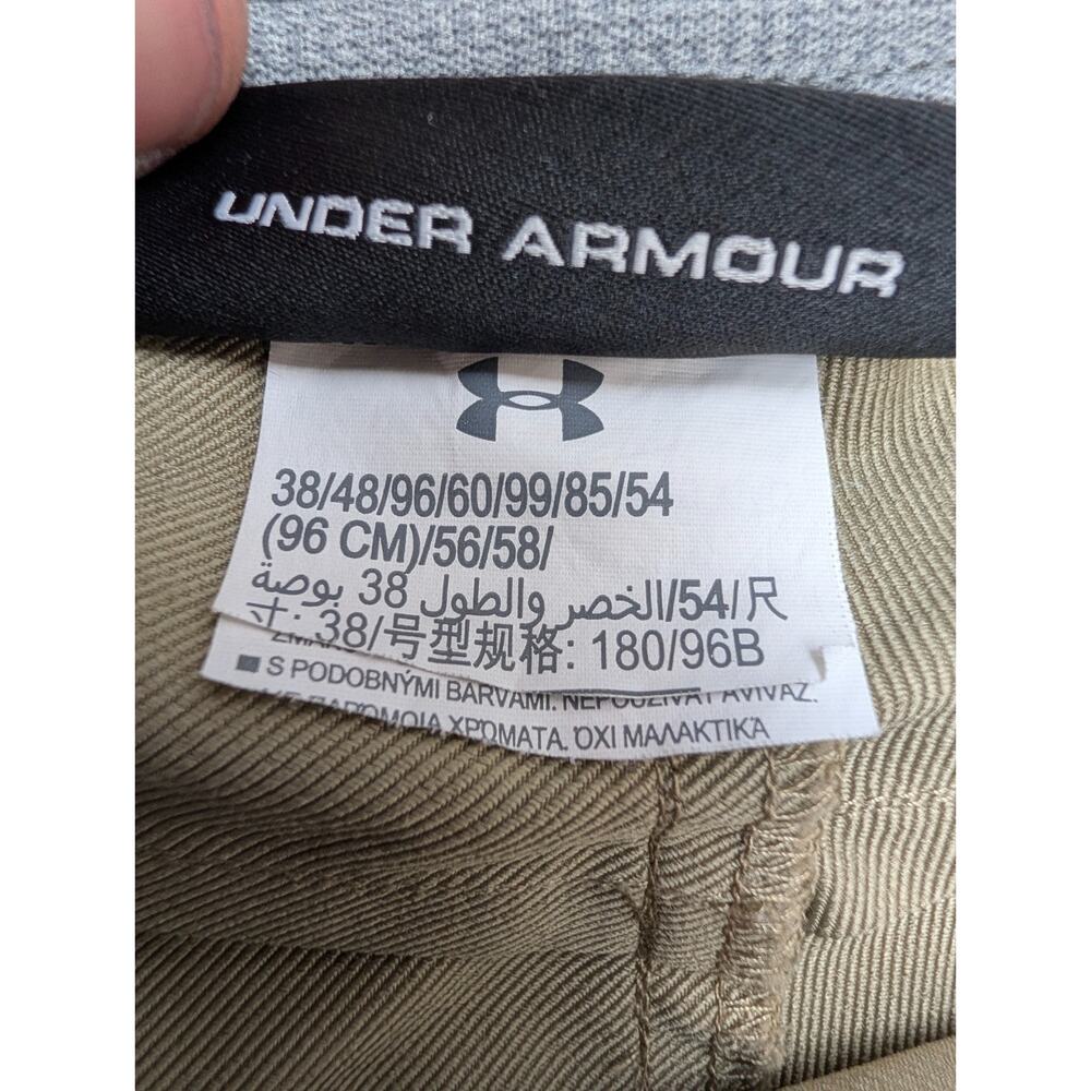 Under Armour Matchplay Shorts Men's 38 Tan Khaki Mid Rise Stretch Performance - Picture 11 of 16